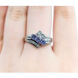  Ring .15ctw Round Diamonds .64ctw Tanzanite 14kw sz7 224110180