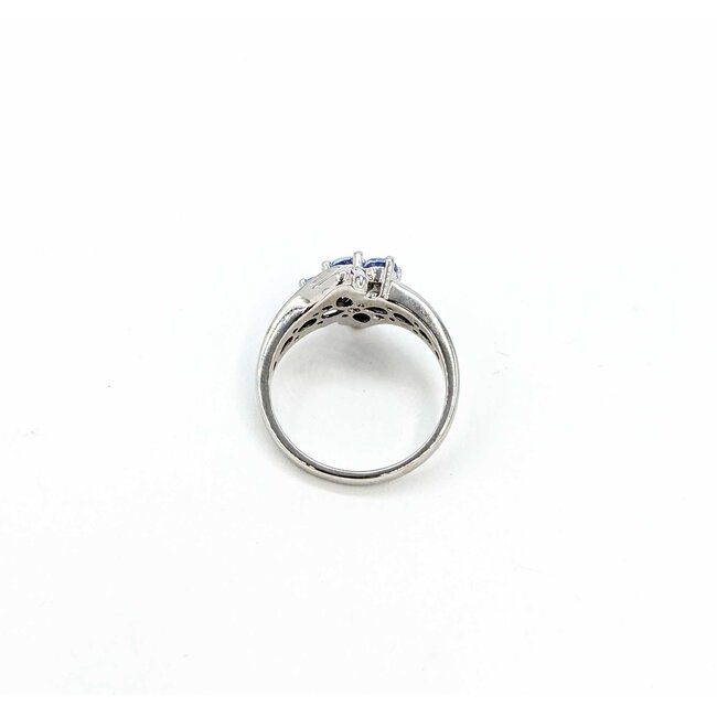 Ring .15ctw Round Diamonds .64ctw Tanzanite 14kw sz7 224110180