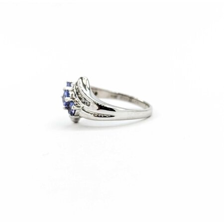 Ring .15ctw Round Diamonds .64ctw Tanzanite 14kw sz7 224110180