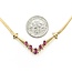 Necklace .04ctw Round Diamonds "V" Style .60ctw Ruby 14ky 16" mm 225012251