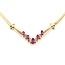 Necklace .04ctw Round Diamonds "V" Style .60ctw Ruby 14ky 16" mm 225012251