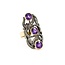 Ring .30ctw Single Cut Diamonds 2.25ctw Amethyst 14ky/SS sz7 225010752
