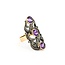 Ring .30ctw Single Cut Diamonds 2.25ctw Amethyst 14ky/SS sz7 225010752