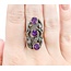 Ring .30ctw Single Cut Diamonds 2.25ctw Amethyst 14ky/SS sz7 225010752
