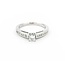 Ring Engagement .33ctw Princess Diamond .38ctw Accent Diamonds 14kw sz7 124110304