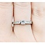 Ring Engagement .33ctw Princess Diamond .38ctw Accent Diamonds 14kw sz7 124110304