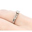 Ring Engagement .33ctw Princess Diamond .38ctw Accent Diamonds 14kw sz7 124110304