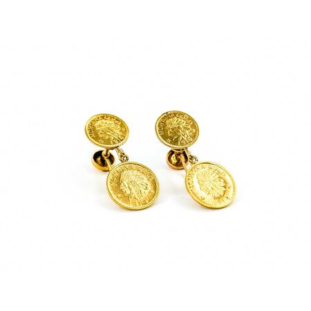 Earrings Dangle 1914 Montana Gold Tokens 25x11mm 10ky 225014301