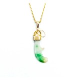  Pendant Carved Jade 42x12mm 18ky 17.25" 225011252