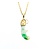 Pendant Carved Jade 42x12mm 18ky 17.25" 225011252