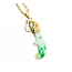 Pendant Carved Jade 42x12mm 18ky 17.25" 225011252