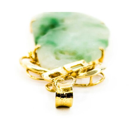 Pendant Carved Jade 42x18mm 14ky " 225011253