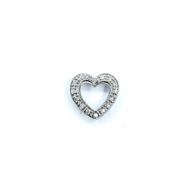 Pendant Heart .16ctw Round Diamonds 15x15mm 14kw " 225011002