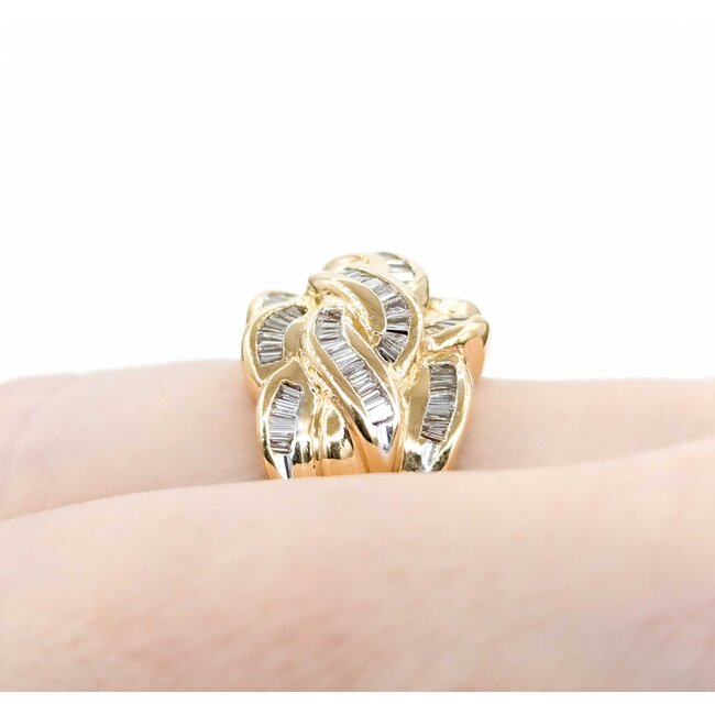 Ring 1.00ctw Baguette Diamonds Channel Set 14ky sz6.5 225010001