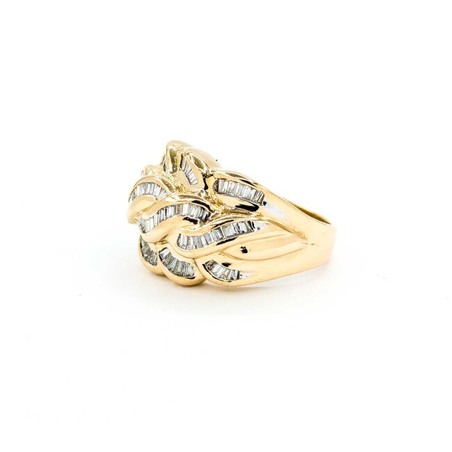 Ring 1.00ctw Baguette Diamonds Channel Set 14ky sz6.5 225010001