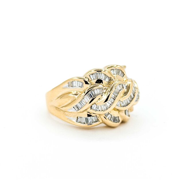 Ring 1.00ctw Baguette Diamonds Channel Set 14ky sz6.5 225010001