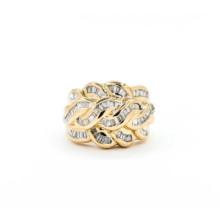 Ring 1.00ctw Baguette Diamonds Channel Set 14ky sz6.5 225010001
