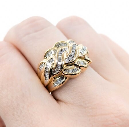 Ring 1.00ctw Baguette Diamonds Channel Set 14ky sz6.5 225010001