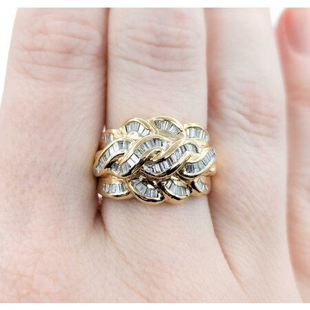 Ring 1.00ctw Baguette Diamonds Channel Set 14ky sz6.5 225010001