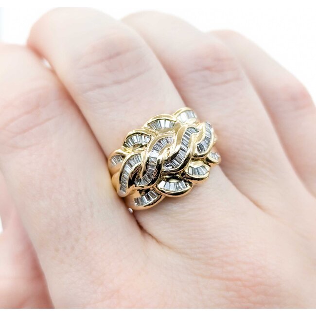 Ring 1.00ctw Baguette Diamonds Channel Set 14ky sz6.5 225010001