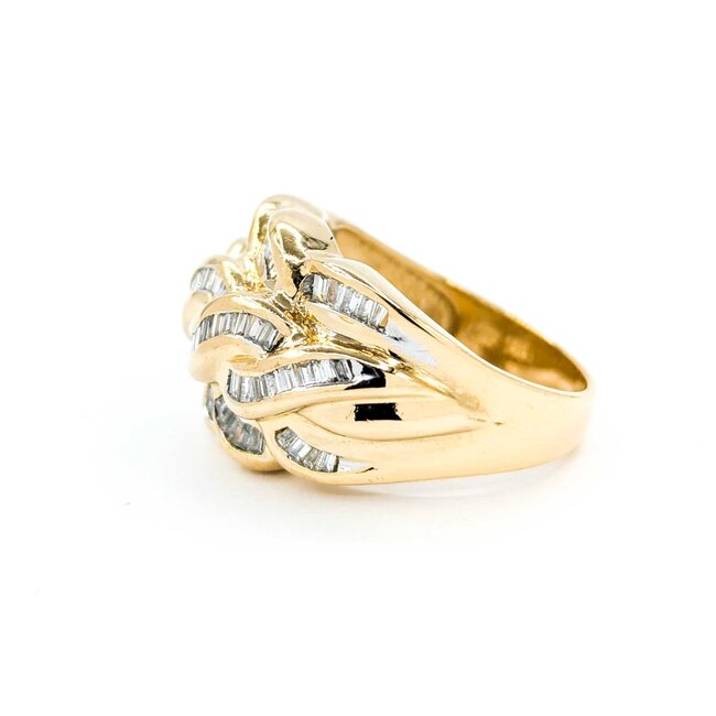Ring 1.00ctw Baguette Diamonds Channel Set 14ky sz6.5 225010001