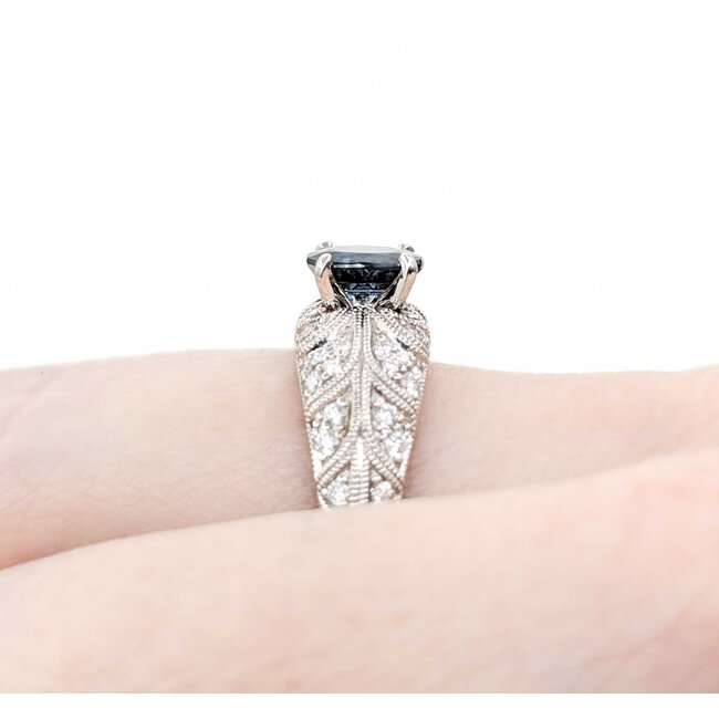 Ring S. Kashi .50ctw Round Diamonds .75ct Sapphire 14kw sz7 225010154