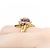 Ring .50ctw Round Diamonds .50ctw Ruby 18ky sz6 225010155