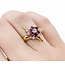 Ring .50ctw Round Diamonds .50ctw Ruby 18ky sz6 225010155