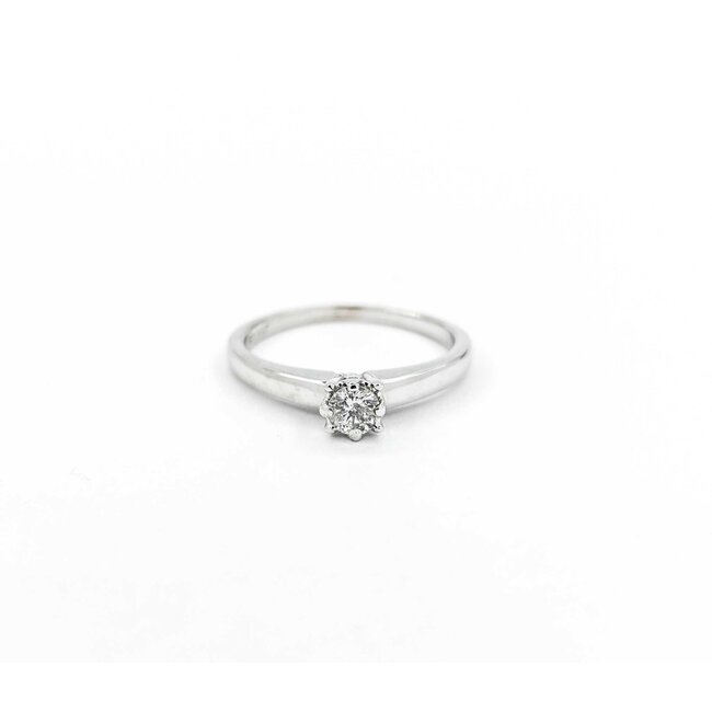 Ring Solitaire Engagement .20ct Round Diamond 10kw sz5.75 225010303