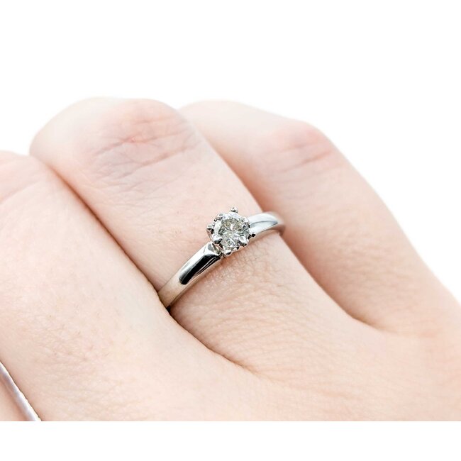 Ring Solitaire Engagement .20ct Round Diamond 10kw sz5.75 225010303