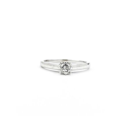 Ring Solitaire Engagement .20ct Round Diamond 10kw sz5.75 225010303