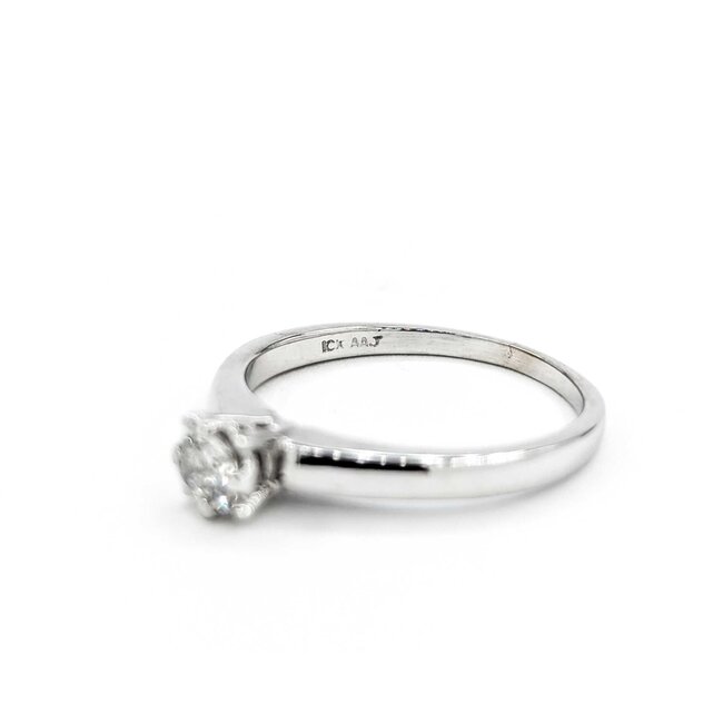Ring Solitaire Engagement .20ct Round Diamond 10kw sz5.75 225010303