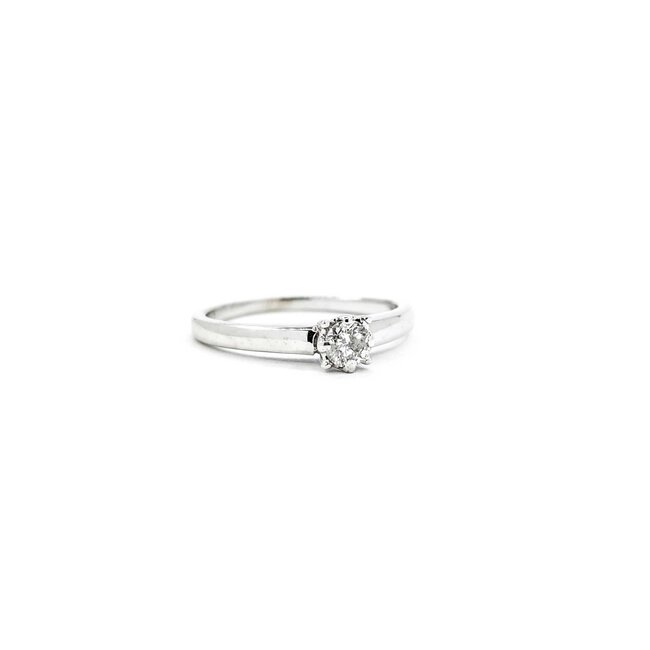 Ring Solitaire Engagement .20ct Round Diamond 10kw sz5.75 225010303