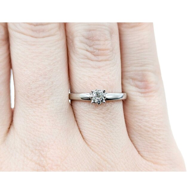 Ring Solitaire Engagement .20ct Round Diamond 10kw sz5.75 225010303