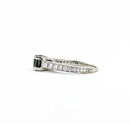 Ring .75ctw Round Diamonds 1.22ct Montana Sapphire 18kw sz7 124030236
