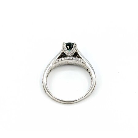 Ring .75ctw Round Diamonds 1.22ct Montana Sapphire 18kw sz7 124030236