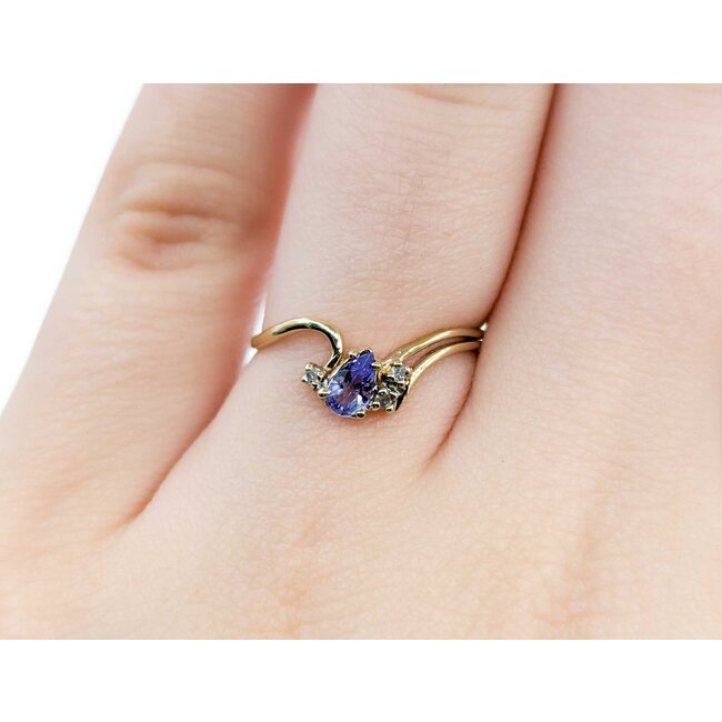 Ring .01ctw Round Diamonds .20ct Tanzanite 10ky sz5.75 225010158
