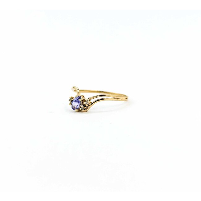 Ring .01ctw Round Diamonds .20ct Tanzanite 10ky sz5.75 225010158