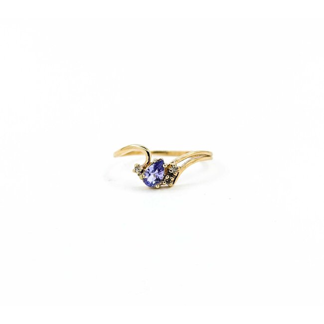 Ring .01ctw Round Diamonds .20ct Tanzanite 10ky sz5.75 225010158