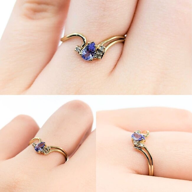 Ring .01ctw Round Diamonds .20ct Tanzanite 10ky sz5.75 225010158