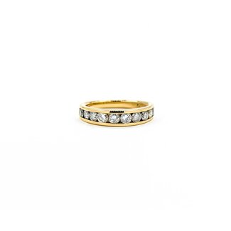 Ring Bridal Channel Set .86ctw Round Diamonds 14ky sz6.75 4.5mm 124110450