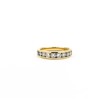 Ring Bridal Channel Set .86ctw Round Diamonds 14ky sz6.75 4.5mm 124110450