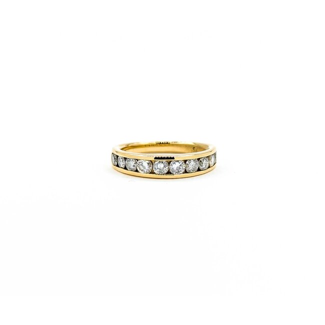 Ring Bridal Channel Set .86ctw Round Diamonds 14ky sz6.75 4.5mm 124110450