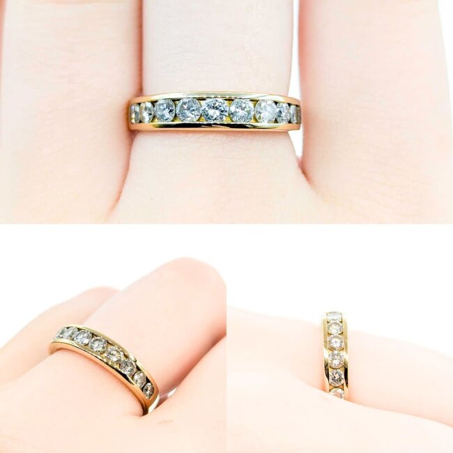 Ring Bridal Channel Set .86ctw Round Diamonds 14ky sz6.75 4.5mm 124110450