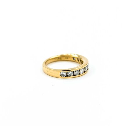 Ring Bridal Channel Set .86ctw Round Diamonds 14ky sz6.75 4.5mm 124110450