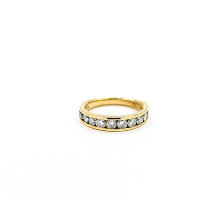 Ring Bridal Channel Set .86ctw Round Diamonds 14ky sz6.75 4.5mm 124110450