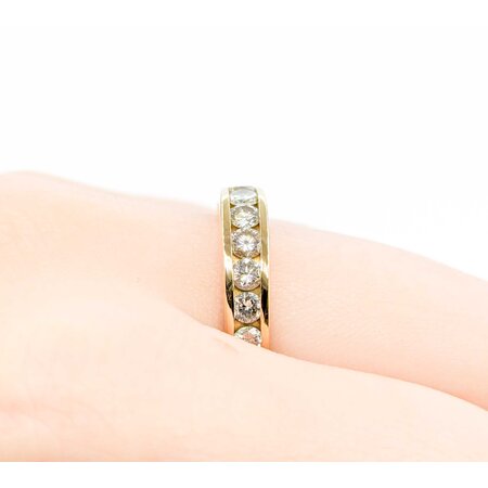 Ring Bridal Channel Set .86ctw Round Diamonds 14ky sz6.75 4.5mm 124110450