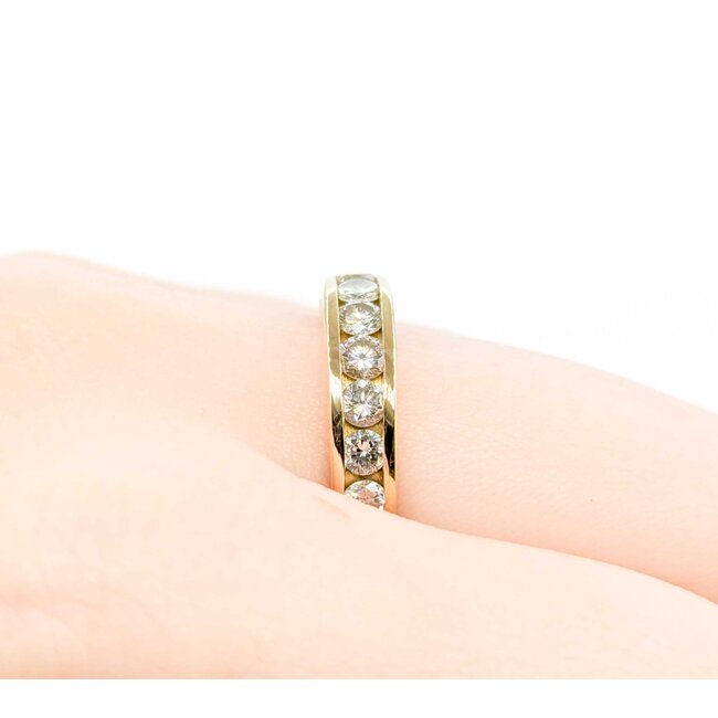 Ring Bridal Channel Set .86ctw Round Diamonds 14ky sz6.75 4.5mm 124110450