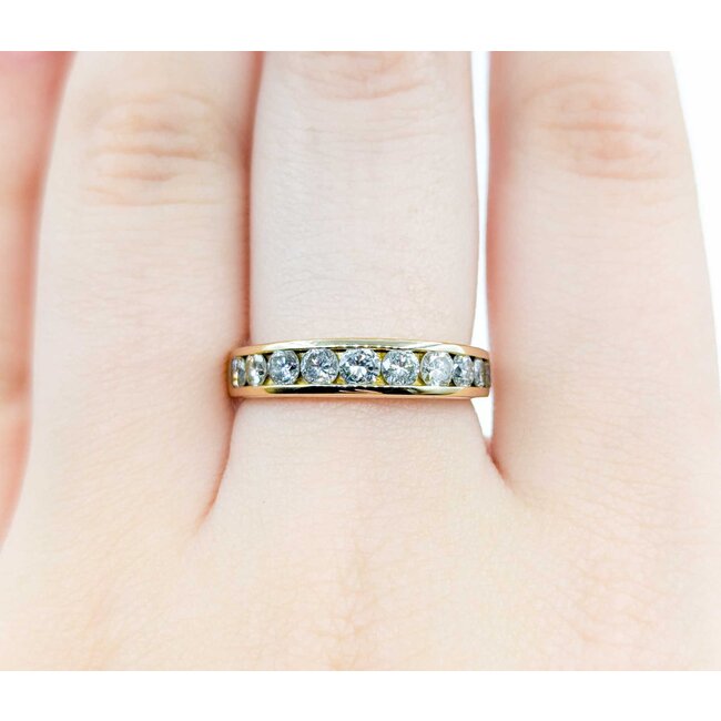 Ring Bridal Channel Set .86ctw Round Diamonds 14ky sz6.75 4.5mm 124110450