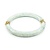 Bracelet 9mm Tube Green Jade 14ky Hinged Bangle 7" 9mm 225013253